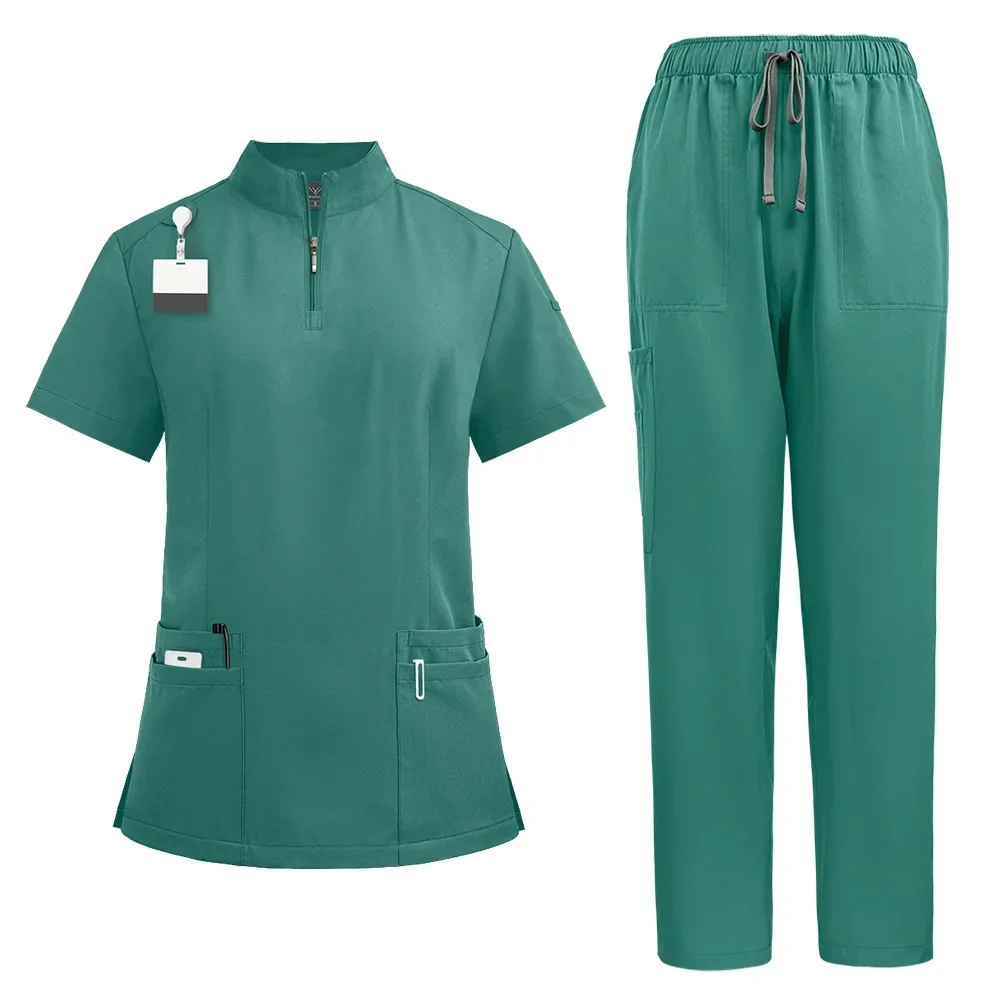 Unisex Medical Uniforms for V-neck Nurse Scurbs Set Women Hospital Doctor Workwear Oral Dental Surgery Work Uniform Short Sleeve Unisex Medical Uniforms for V-neck Nurse Scurbs Set Women Hospital Doctor Workwear Oral Dental Surgery Work Uniform Short Sleeve