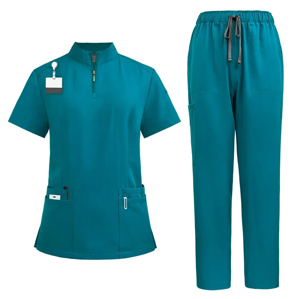Unisex Medical Uniforms for V-neck Nurse Scurbs Set Women Hospital Doctor Workwear Oral Dental Surgery Work Uniform Short Sleeve Unisex Medical Uniforms for V-neck Nurse Scurbs Set Women Hospital Doctor Workwear Oral Dental Surgery Work Uniform Short Sleeve