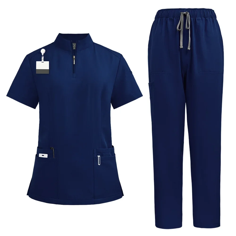 Unisex Medical Uniforms for V-neck Nurse Scurbs Set Women Hospital Doctor Workwear Oral Dental Surgery Work Uniform Short Sleeve Unisex Medical Uniforms for V-neck Nurse Scurbs Set Women Hospital Doctor Workwear Oral Dental Surgery Work Uniform Short Sleeve