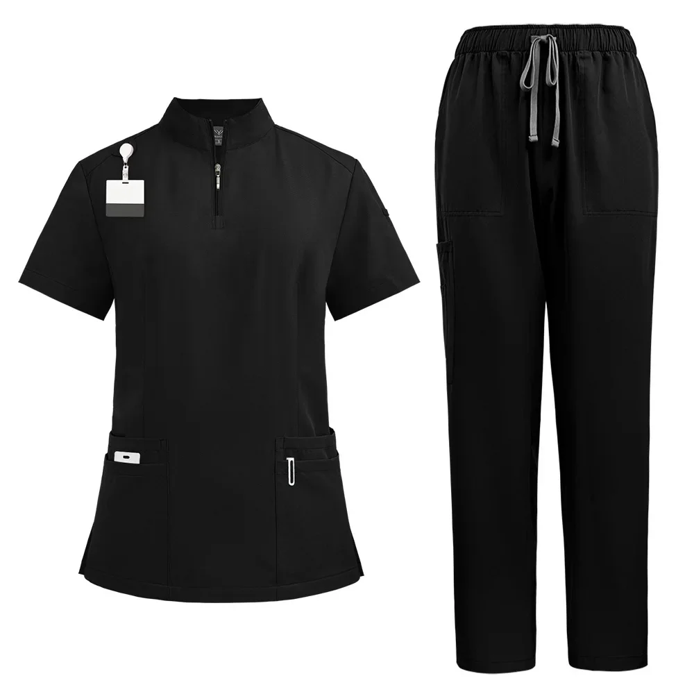 Unisex Medical Uniforms for V-neck Nurse Scurbs Set Women Hospital Doctor Workwear Oral Dental Surgery Work Uniform Short Sleeve Unisex Medical Uniforms for V-neck Nurse Scurbs Set Women Hospital Doctor Workwear Oral Dental Surgery Work Uniform Short Sleeve