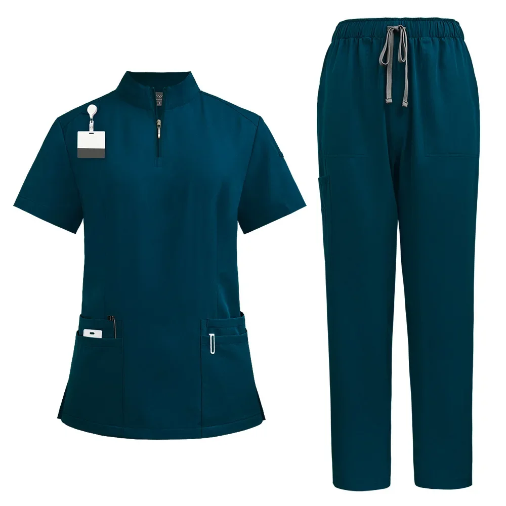 Unisex Medical Uniforms for V-neck Nurse Scurbs Set Women Hospital Doctor Workwear Oral Dental Surgery Work Uniform Short Sleeve Unisex Medical Uniforms for V-neck Nurse Scurbs Set Women Hospital Doctor Workwear Oral Dental Surgery Work Uniform Short Sleeve