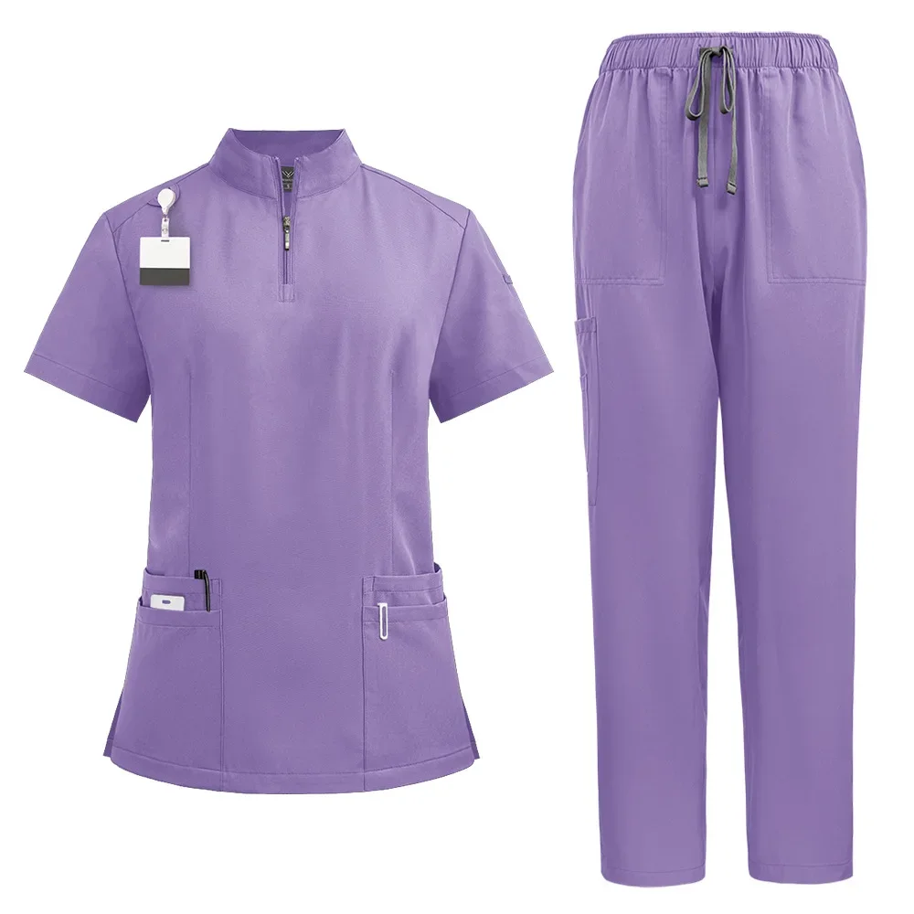 Unisex Medical Uniforms for V-neck Nurse Scurbs Set Women Hospital Doctor Workwear Oral Dental Surgery Work Uniform Short Sleeve Unisex Medical Uniforms for V-neck Nurse Scurbs Set Women Hospital Doctor Workwear Oral Dental Surgery Work Uniform Short Sleeve