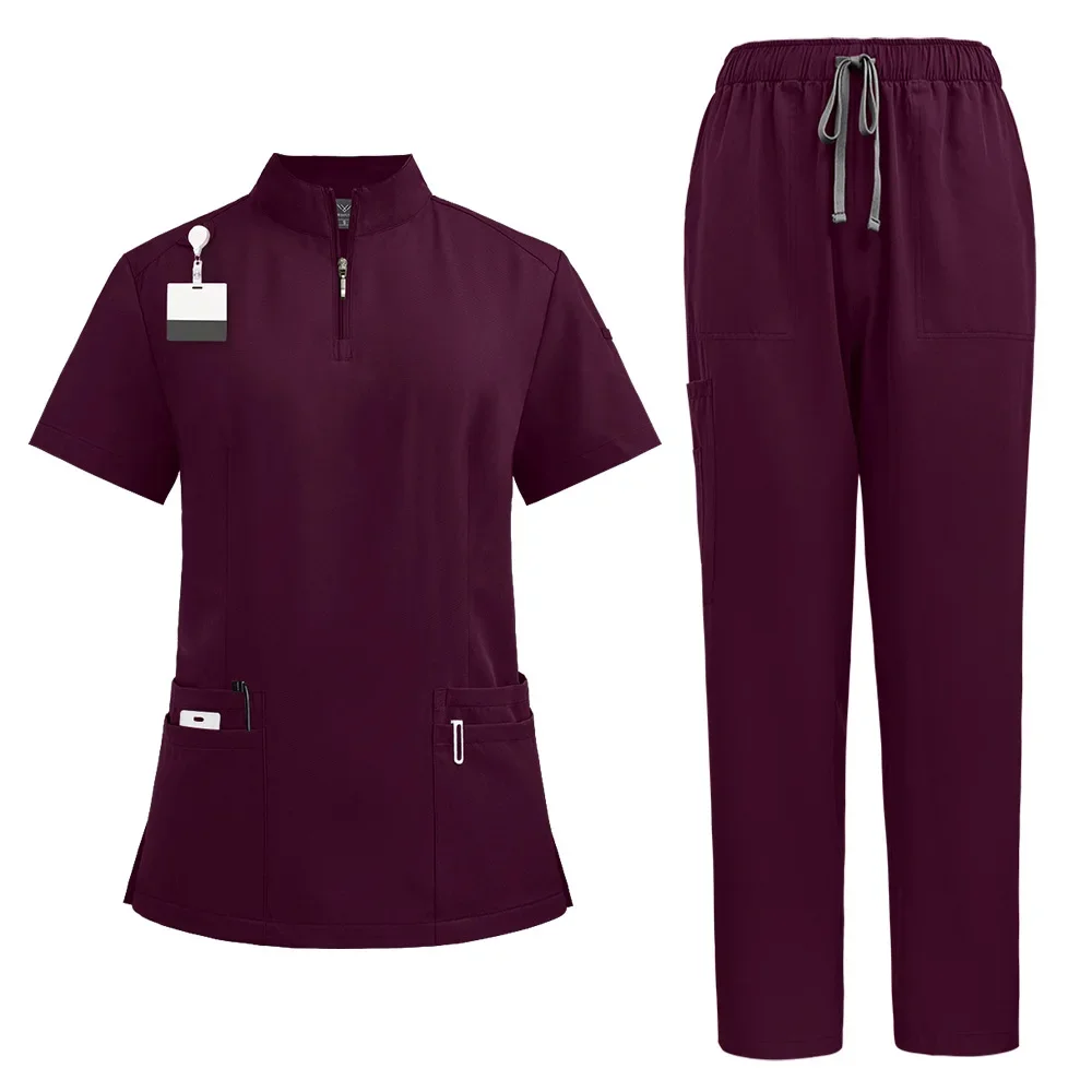 Unisex Medical Uniforms for V-neck Nurse Scurbs Set Women Hospital Doctor Workwear Oral Dental Surgery Work Uniform Short Sleeve Unisex Medical Uniforms for V-neck Nurse Scurbs Set Women Hospital Doctor Workwear Oral Dental Surgery Work Uniform Short Sleeve